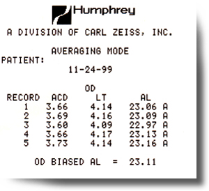 contact a-scan biometry - iol power calculations