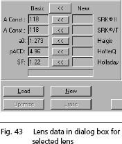 IOLMaster Lens Constants