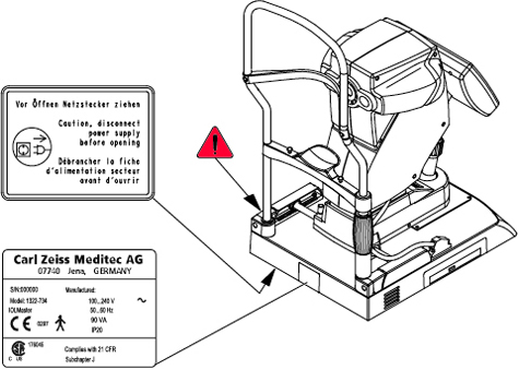 IOL Master Safety Labels