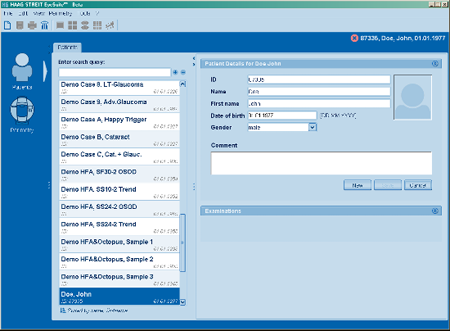 Enter at least the required information Patients  Data Management Haag Streit Lenstar