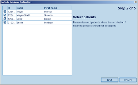 IOL Archive Wizard Patient Selection Haag Streit Lenstar