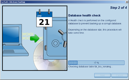 IOL Backup  Database Health Check Haag Streit Lenstar